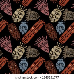 African  mask pattern. great to print on poster, textile etc