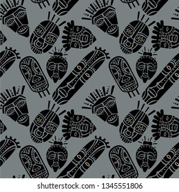 African  mask pattern. great to print on poster, textile etc