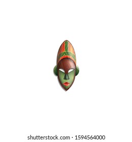 African mask transparent icon Vector