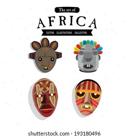 African mask - vector illustration