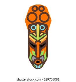 African mask vector set.