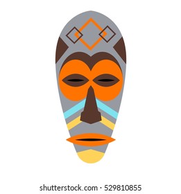 African mask vector set.