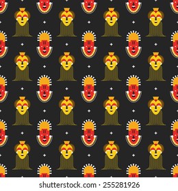 African masks pattern