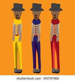 African Men Stock Vector (Royalty Free) 393747406 | Shutterstock