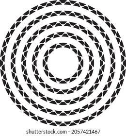 African or Mexican Aztec round circular border frame in a range of sizes.