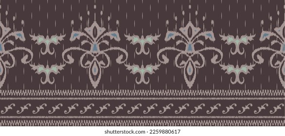 African Motif Ikat paisley embroidery background. geometric ethnic oriental pattern traditional. Ikat Aztec style abstract vector illustration. design for print texture,fabric,saree,sari,carpet.