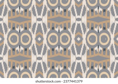 African Motif Ikat nahtlose Muster grauer Vektorhintergrund Aztec Tribal traditionellen Ethnischen digitalen Textil Art Design für Druckgewebe Saree Seidenteppich sari
