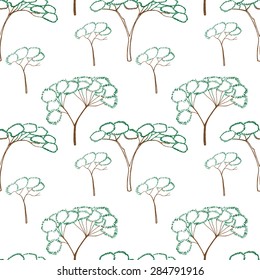 African Mountain idealistic landscape design element illustration