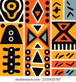 African mud cloth pattern artwork