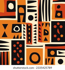 African mud cloth pattern artwork