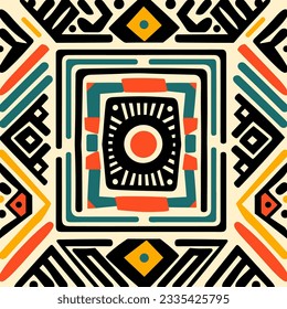 African mud cloth pattern artwork