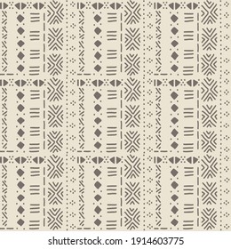 African Mud Cloth Seamless Pattern  Textile Fabric Print .