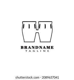African music instrument bongo cartoon logo icon cute template modern vector illustration