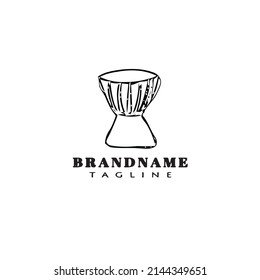 African music instrument logo icon cute template modern vector