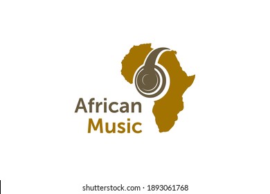 Plantilla de diseño de logotipo de música africana