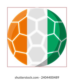 african nations cup ivory coast soccer ball vector isolated