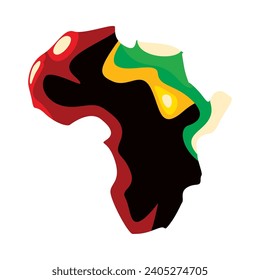 african nations cup map design illustration