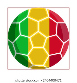 african nations cup senegal soccer ball vector isolated