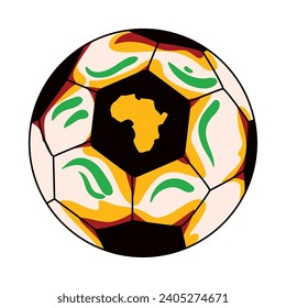 african nations cup soccer ball illustration