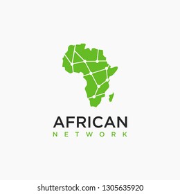 african network link connection logo icon vector template on white background