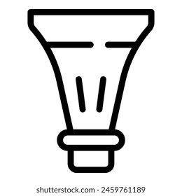 African noisy horn icon outline vector. Vuvuzela trumpet. Supporter cheering pipe