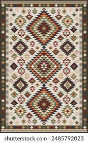 African Ornamental  pattern. Carpet Rug