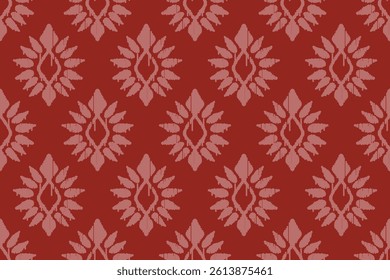 African paisley boho Floral Ikat seamless pattern embroidery border. Ethnic ikat saree sarong  flower design for Ikat pattern and Ethnic Pattern.Border indian floral Aztec embroidery patterns.