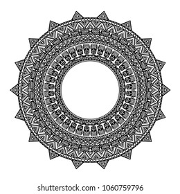 African pattern in the circle. Ornament, mandala