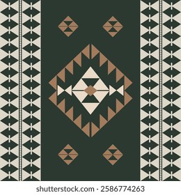 African pattern. Ethnic carpet with chevrons. Tribal vector texture. Aztec style. Indian, Gypsy, Mexican, African rug. Idea for textiles, rugs, curtains, and blankets. Folk print.