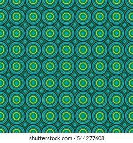 African Pattern Green And Blule