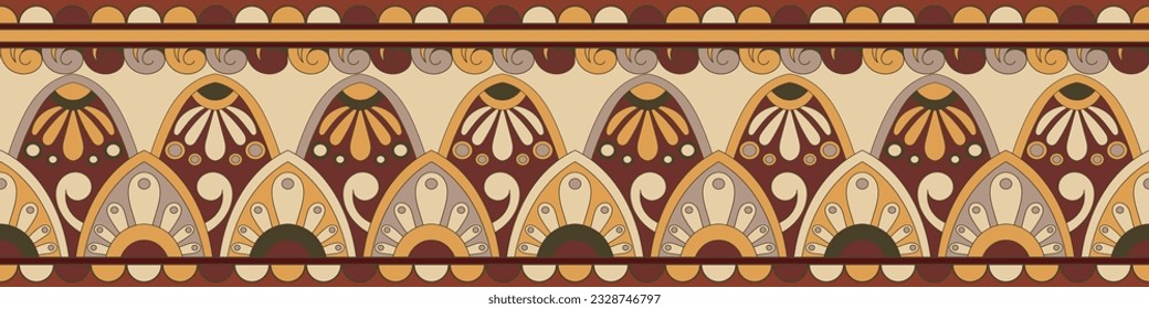 african pattern. Hand drawn abstract seamless pattern, ethnic background, simple style - great for textiles, banners, wallpapers,easy color change