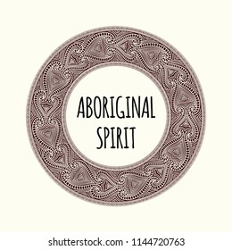 African pattern logo vector template. Tribal maori art and traditional aboriginal polynesian print. Ethnic australian design for branding, frame badge, apparel print, sticker, tags or labels.