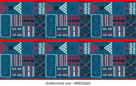 African pattern, Mexican, folk pattern, seamless geometric pattern in aztec style. Tribal ethnic vector texture. Figure tribal embroidery. 