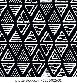 African pattern on a black background. This pattern is designed for various types of textiles, for prints on paper, as well as for prints on packaging.