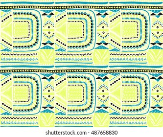 African pattern, seamless geometric pattern in aztec style. Tribal ethnic vector texture. Figure tribal embroidery. Indian, Mexican, folk pattern.