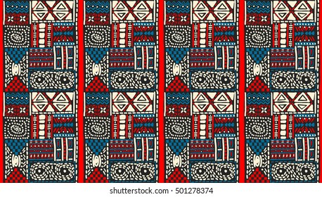 African pattern, seamless geometric pattern in aztec style. Tribal ethnic vector texture. Figure tribal embroidery. Indian, Mexican, folk pattern.