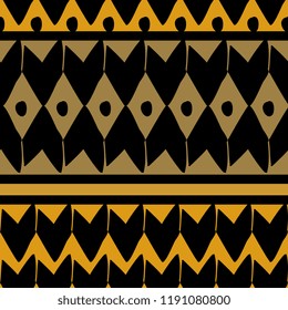 African pattern vector with hand drawn tribal ethnic drawing. Seamless design illustration for fashion textile ready for print