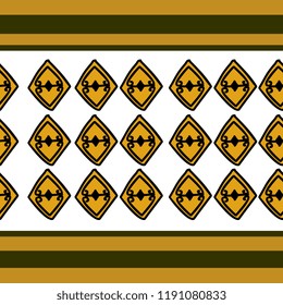 African pattern vector with hand drawn tribal ethnic drawing. Seamless design illustration for fashion textile ready for print