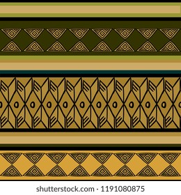 African pattern vector with hand drawn tribal ethnic drawing. Seamless design illustration for fashion textile ready for print