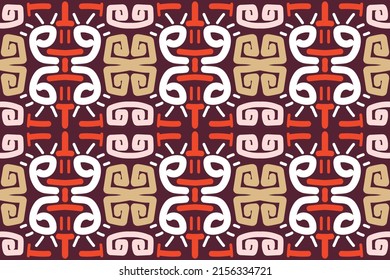 Ilustraciones de vectores de patrones africanos. África imprimida con colores étnicos. Fondo de tela. patrones tribales sin fisuras. 