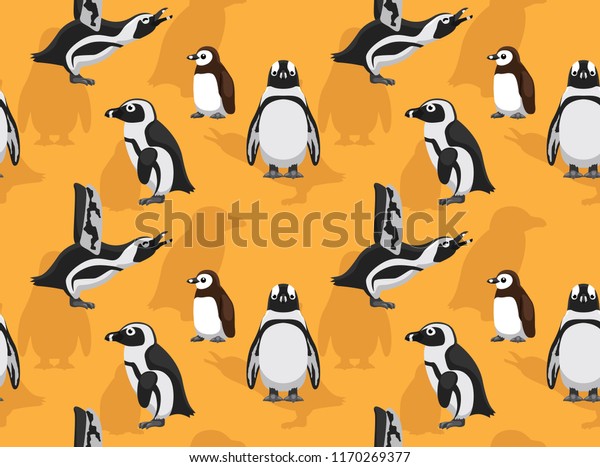 African\
Penguin Cartoon Background Seamless\
Wallpaper