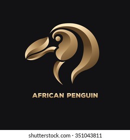 african penguin logo vector