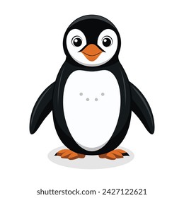 African penguin vector illustration on white background