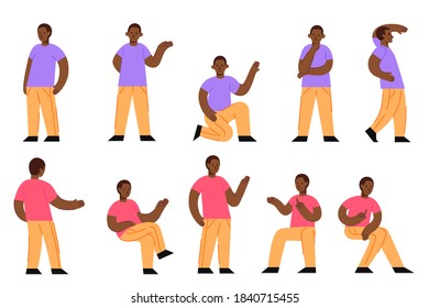 african people character vector illustration flat design