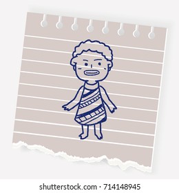 African people doodle