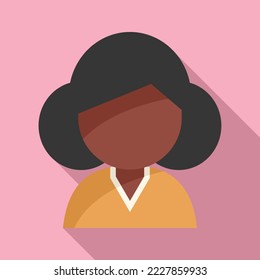 Icono de los africanos vector plano. Oficina de trabajo. Etnia