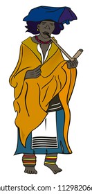 African People Smoking Vector Design