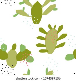 African Plants vector seamless pattern. Collection of hand drawn elements made in doodle style. Endless silhouette background package, t-shirts, merch design. 