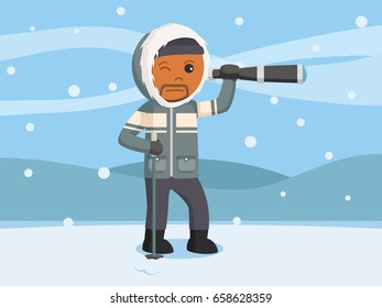 african polar explorer use telescope