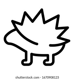 African porcupine icon. Outline african porcupine vector icon for web design isolated on white background